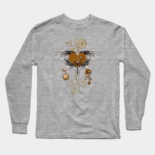 Wonderful steampunk heart with clocks and gears Long Sleeve T-Shirt